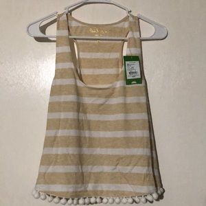 Lilly Pulitzer Crop/Tank Top with Pom Poms-Small